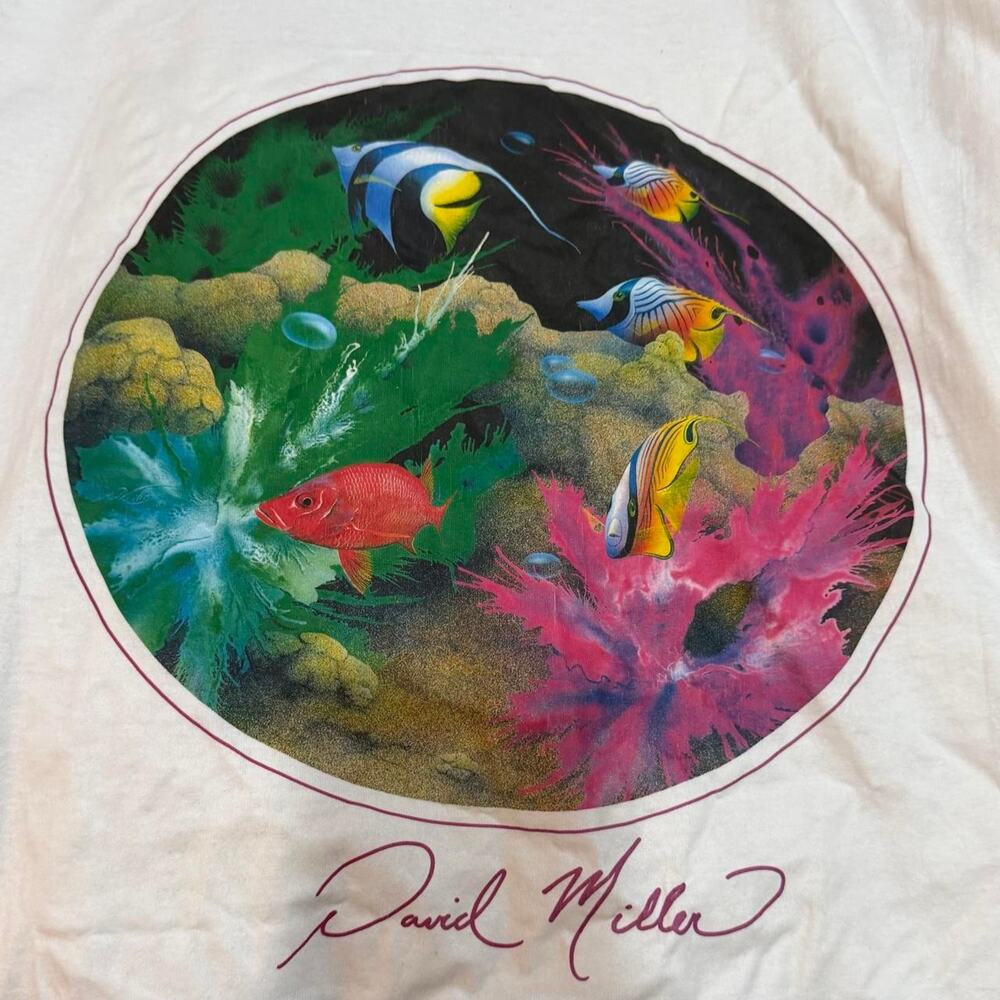 Vintage David Miller tropical fish tee
